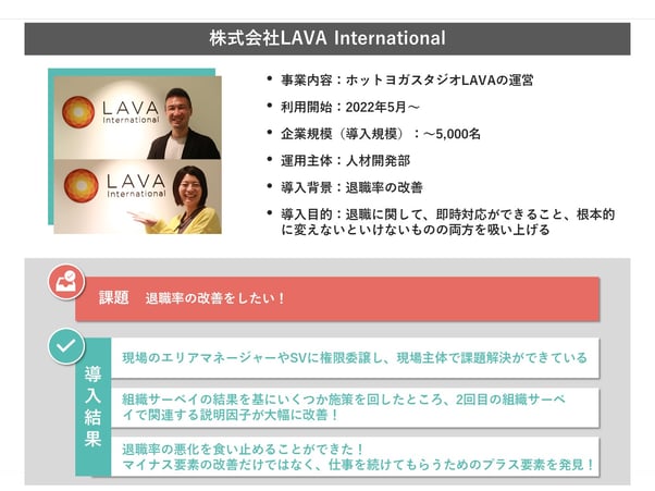事例サマリテンプレート LAVA International様事例