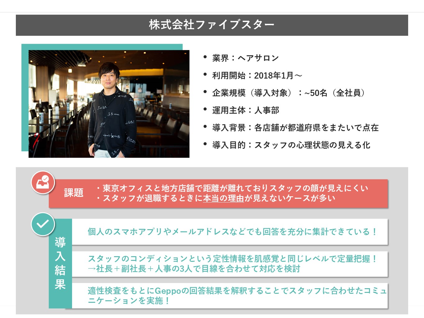 事例サマリテンプレート：ファイブスター様事例