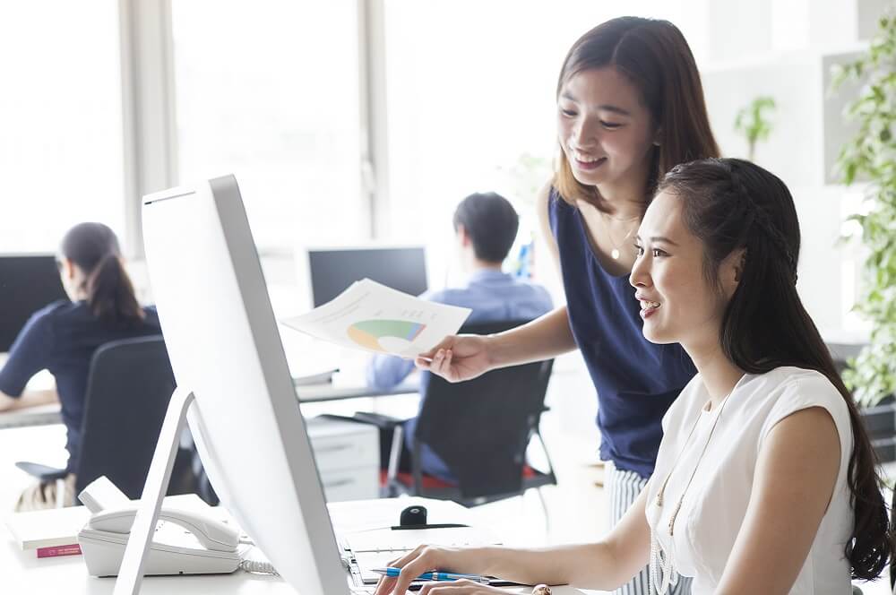 労働生産性を高めた職場のイメージ