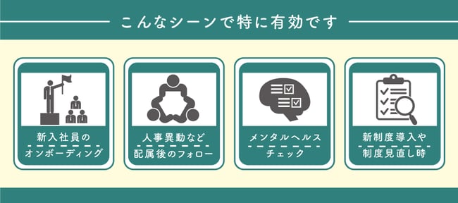 パルスサーベイの活用が有効なシーン